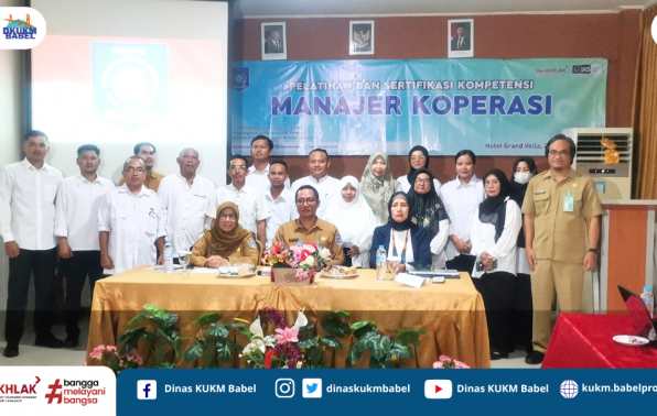 Dorong Profesionalisme dan Daya Saing, Dinas KUKM Babel Gelar Pelatihan dan Sertifikasi Manajer Koperasi