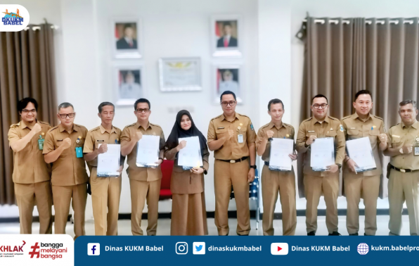 DKUKM Babel dan Kabupaten/Kota Teken PKS Pemberdayaan dan Pengembangan Koperasi UMKM