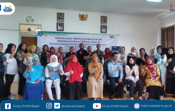 30 Pelaku UMK Pangkalpinang Ikuti Sosialisasi Penyuluhan Hukum