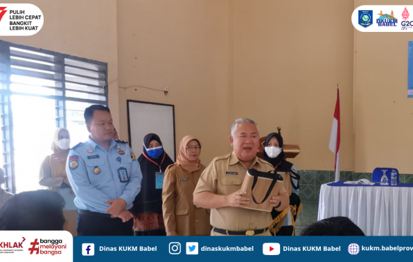 Kadis KUKM Babel Buka Pelatihan Kerajinan Lidi Nipah Angkatan II
