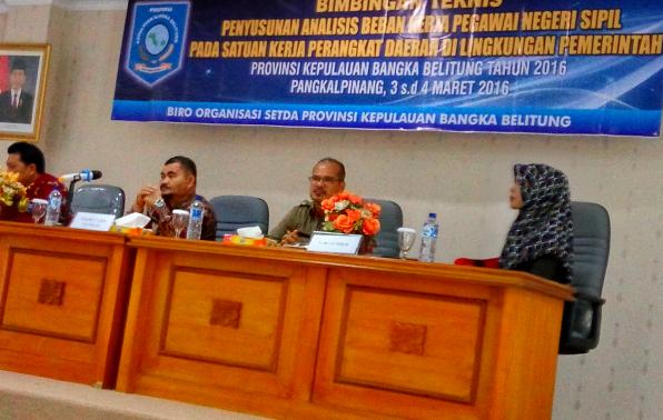 Asisten III Pemprov Babel Buka Bimtek Penyusunan ABK