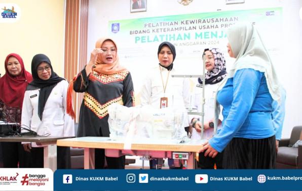 Pj. Ketua TP PKK Babel Buka Pelatihan Menjahit bagi WB Lapas Perempuan