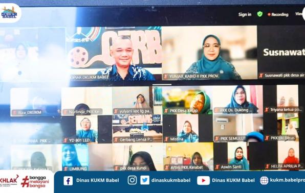 DKUKM Berikan Sosialiasi Tata Cara Pendirian Koperasi bagi Anggota PKK Se-Babel