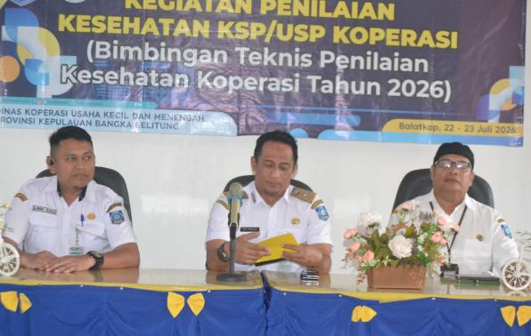 DKUKM Babel Perkuat Tata Kelola Koperasi melalui Bimtek Penilaian Kesehatan Koperasi 2026